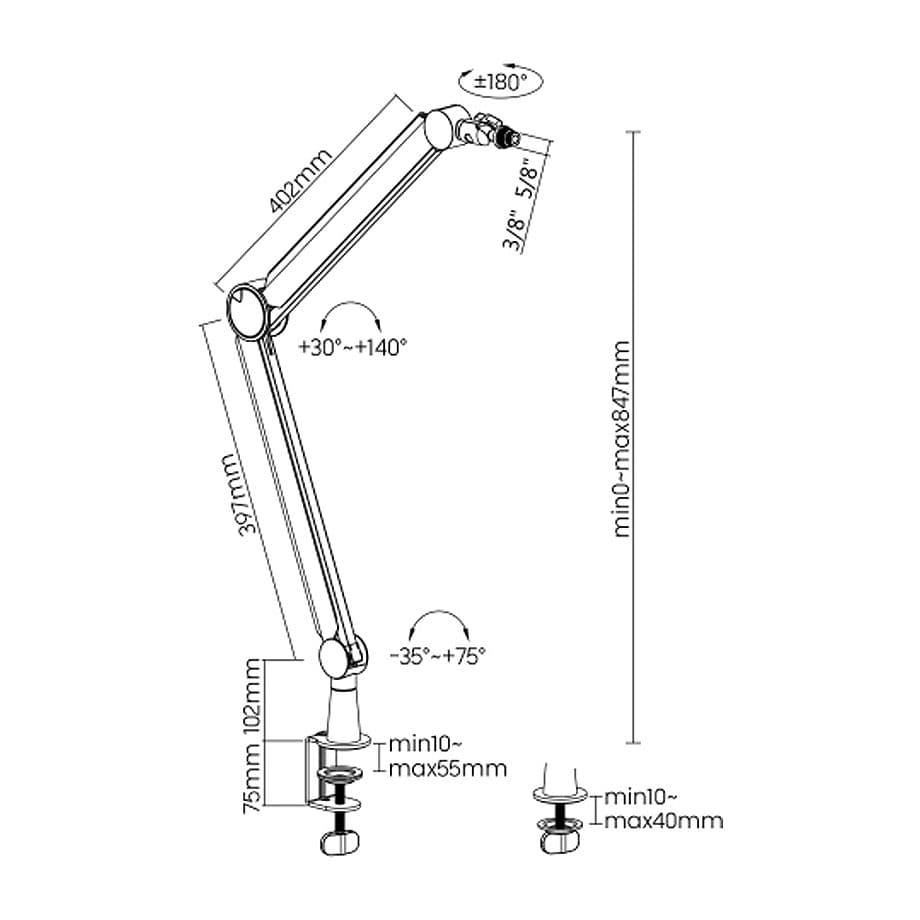 Lengan Boom Mikrofon